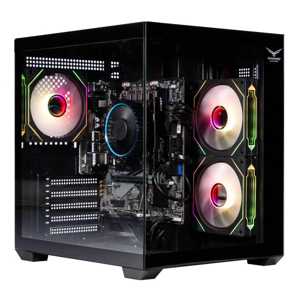 Imagen 1 del producto “NACEB GABINETE GAMER C/VENTANA Cristal Templado - Ventiladores 2 Laterales 1  Trasera RGB, USB 3.0: 1/usb 2.0:1 HD audífonos/HD micrófono, Negro NA-0636N ”