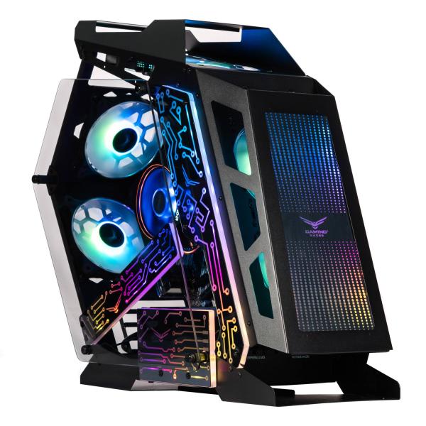 Imagen 1 del producto “Gabinete Gaming ESPECIAL CON CRISTAL TEMPLADO - ITX, MicroATX, Ventiladores 2 Frontales 1Posterior ARGB USB 3.0 x1, USB 1.1 x1 HD Audio x1 NA-0641 ”