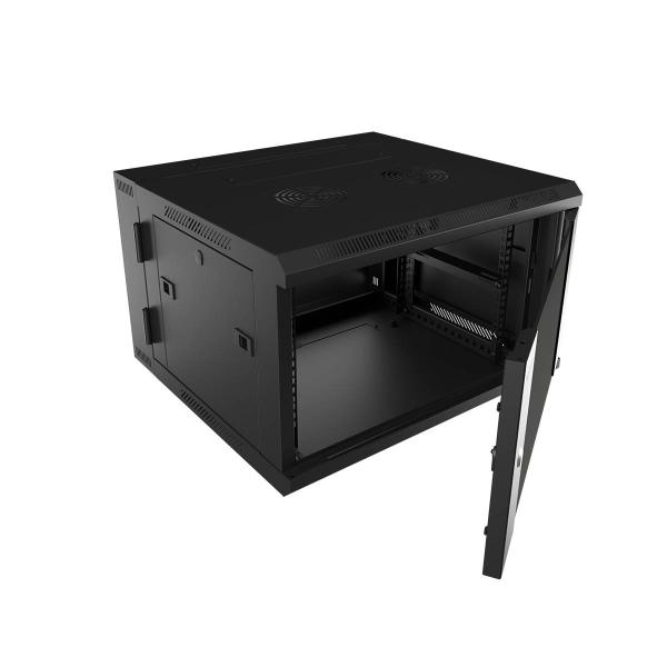 Imagen 1 del producto “Gabinetes de pared abatible - ensamblado, 2 Ventiladores, 12U, 0.63X0.60X0.55Mts.H.W.D. NPC-P12U65B ”