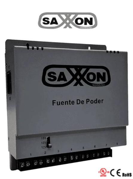 Imagen 1 del producto “SAXXON ENERGIA PSU1208A - Fuente de poder Regulable Metálica 8 Ch Voltaje de Ajuste 12V 13V o 15V cc Salida 8 Amp en los 8 Canales Máximo 1 Amp canal - ”