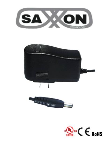 Imagen 1 del producto “SAXXON PSU12015E - Fuente de Poder Regulada de 12 Vcc 1.5 Amperes/ Conector Macho/ Especial para Camaras de CCTV/ Usos Multiples - ”