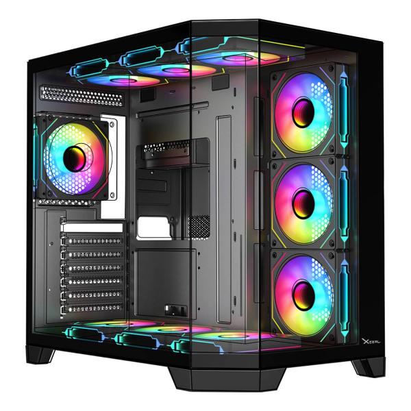 Imagen 1 del producto “Gabinete Gamer Xzeal X-Tron Mid Tower ATX XZGAXT1B Panel Der. Vidrio + Metal 2xUSB1.0+1xUSD3. +3.5 mm+4 ARGB - ”