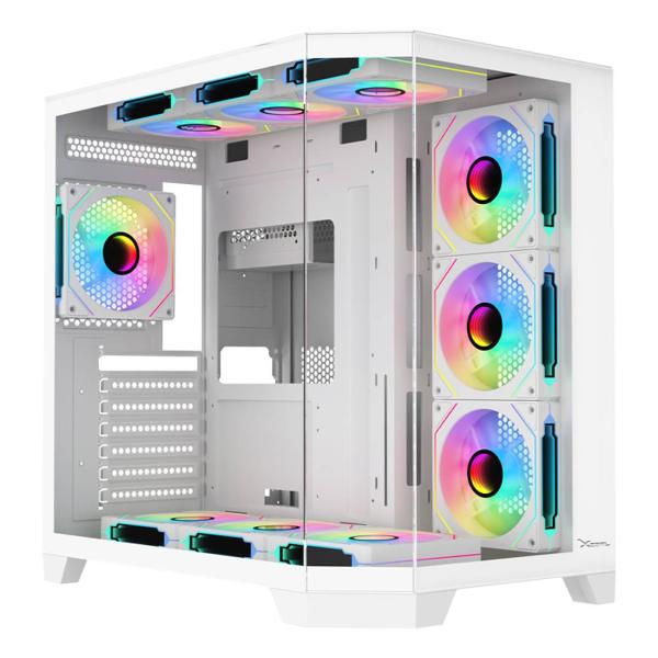 Imagen 1 del producto “Gabinete Gamer X-Tron Mid Tower Xzeal ATX XZGAXT1W Panel Der. Vidrio + Metal 2xUSB1.0 +1xUSD3.0 +3.5 mm+ 4 ARGB Fans - ”