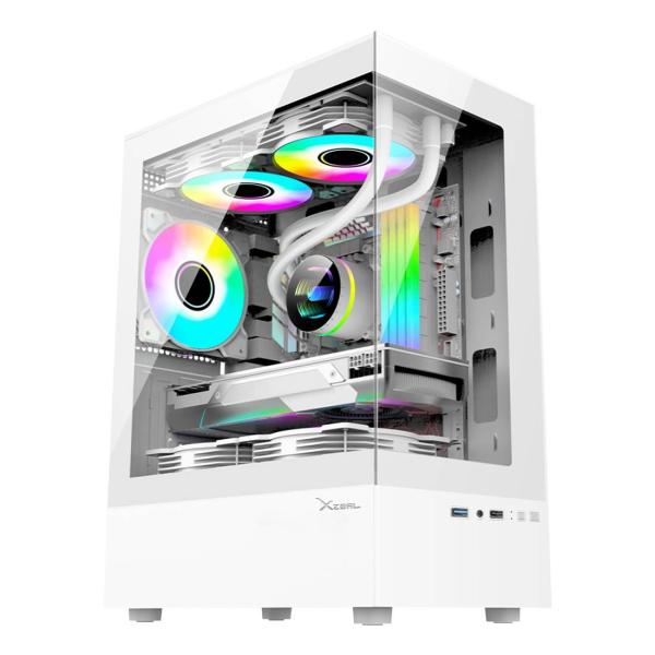 Imagen 1 del producto “Gabinete Xzeal X-Zynergy M-ATX/ITX XZGAZNY1W Espacios PCI 4 espacios de expansión RGB - BLANCO ”