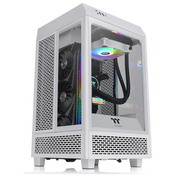 Imagen 1 del producto “Gabinete Thermaltake Tower 100 Snow -   con Ventana RGB, Mini-Tower, Mini-ITX, USB 3.0, sin Fuente ”