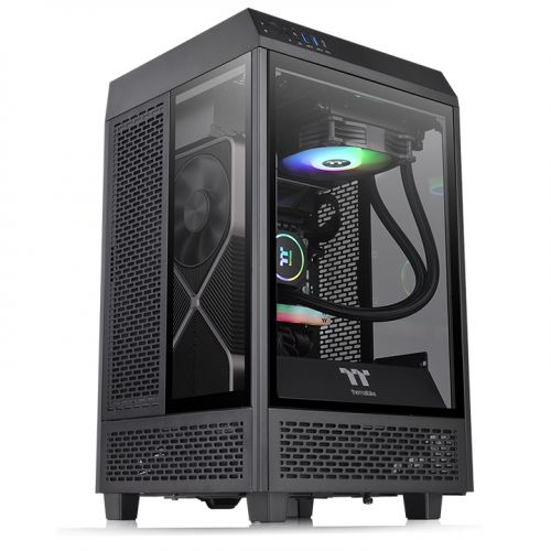 Imagen 1 del producto “Gabinete Thermaltake Tower 100 Negro Mini Tower - Mini-Tower, Mini-ITX, USB 3.0, sin Fuente ”