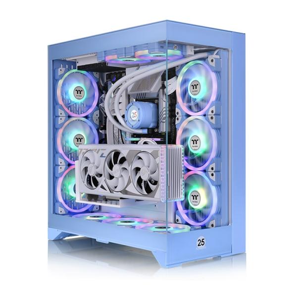 Imagen 1 del producto “Gabinete Thermaltake CTE E600 MX Hydrangea Blue Mid Tower Chassis - ATX/Mini-ITX/Micro-ATX/E-ATX, USB 3.0, sin Fuente, sin Ventiladores Instalados ”