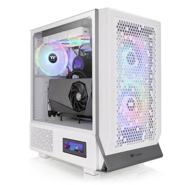 Imagen 1 del producto “Gabinete Thermaltake Ceres 300 TG ARGB Snow Mid Tower - ATX/Mini-ITX/Micro-ATX/E-ATX, USB 3.0, sin Fuente, 3 Ventiladores Instalados ”