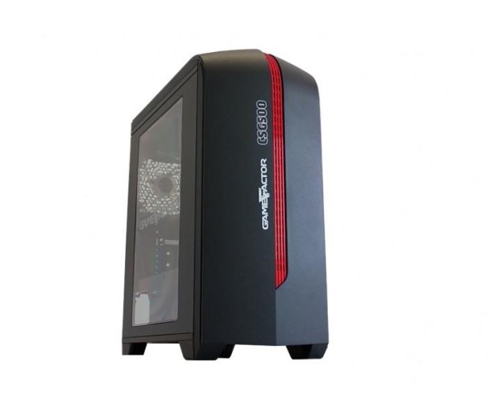 Imagen 1 del producto “Gabinete GAME FACTOR CSG500 mATX NEG/ROJO - 2xVENT 120MM LED, 1x USB 2.0, 1x USB 3.0 ”