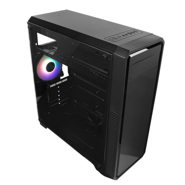 Imagen 1 del producto “Gabinete Gaming GAME FACTOR CSG-300 - ATX, Micro ATX, Mini ITX, Gabinete, ATX, Negro ”
