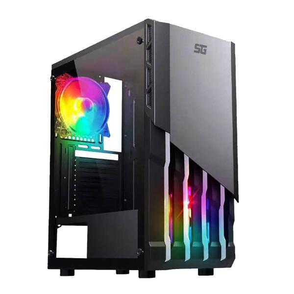 Imagen 1 del producto “GABINETE GAMER START THE GAME CSG-530 mATX - CRISTAL, USB 3.0, S/FTE, NEGRO ”