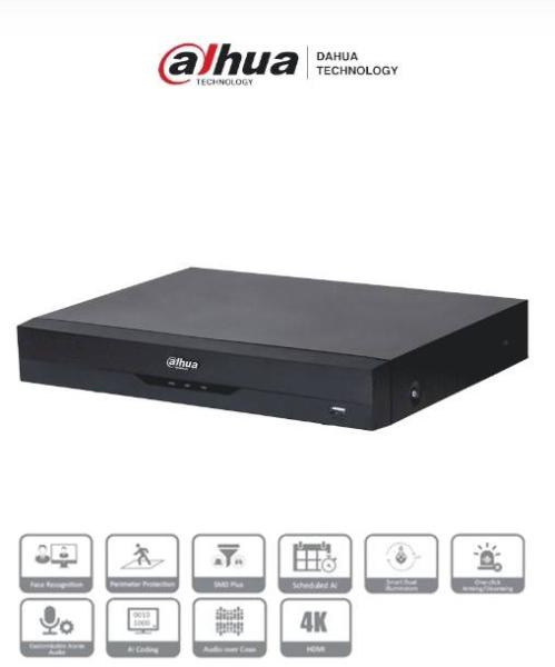 Imagen 1 del producto “DAHUA XVR5116HE-4KL-I3 - DVR 16 Canales 4K con IA - WizSense, H.265+, 16 Canales HDCVI+IP (32 Ch máx.), 16 3 E S Alarma, 1 Puerto SATA ”