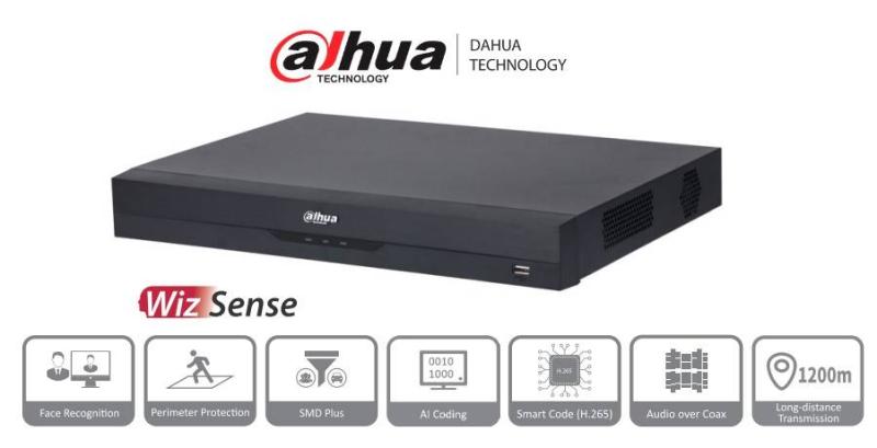 Imagen 1 del producto “DAHUA XVR5216A-4KL-I3 DVR 16 CH 4k - WizS H.265+/16 CH HDCVI+16 IP/ Hasta 32 Ch IP/ 2 Ch Facial/ SDM+ 2 DDS de 10TB/ 16 3 E S 4 CH de Audio/ IoT/ POS ”