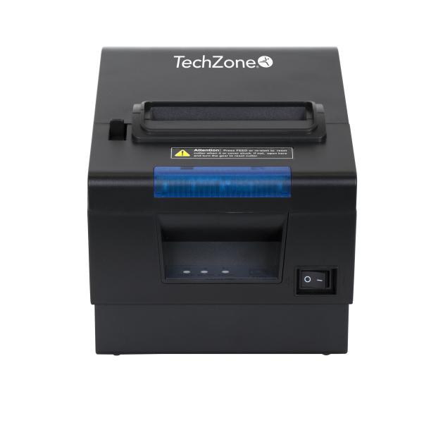 Imagen 1 del producto “Impresora termica TechZone TZBE202 de 80mm - vel de 300mm/s, 203 DPI´s, USB-SERIAL-RJ45-RJ11, cortador automatico, 1 año de garantía ”