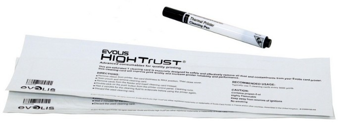 Imagen 1 del producto “KIT DE LIMPIEZA REGULAR BADGY PARA IMPRESORA - Blanco, Tarjetas, Impresoras ”