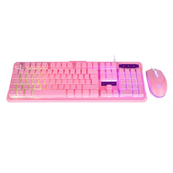 Imagen 1 del producto “Kit Teclado y Mouse Balam Rush BR-932769 - USB, Rosa, 3600 DPI ”