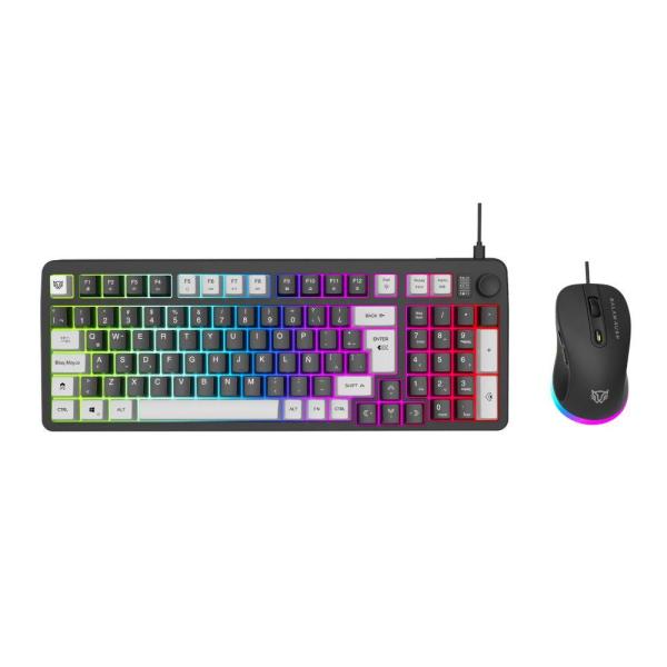 Imagen 1 del producto “Kit Teclado y Mouse Squad Conquest KG515 Balam Rush Azender Series - Iluminacion RGB, Color Negro. AC-940443 ”