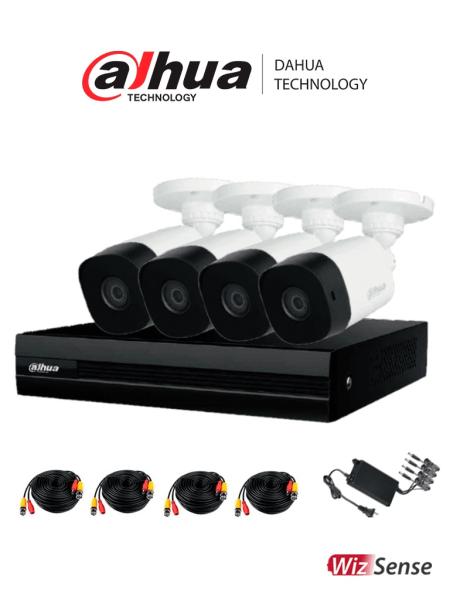 Imagen 1 del producto “Kit Videovigilancia DVR Cooper-I WizSense - 8 Canales IP más 2CH IP o hasta 10CH IP, 4CH SMD Plus, con 4 cámaras B1A21 2MP. Búsqueda de humanos y vehiculos ”