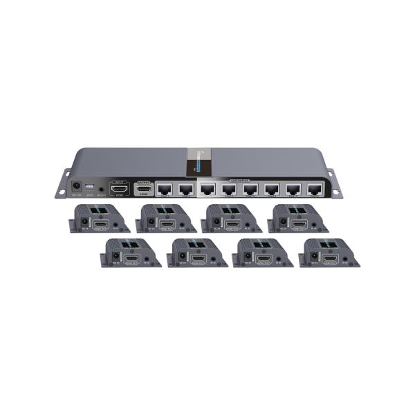 Imagen 1 del producto “Kit completo Distribuidor HDMI EPCOM TT718PRO - 8, Negro ”