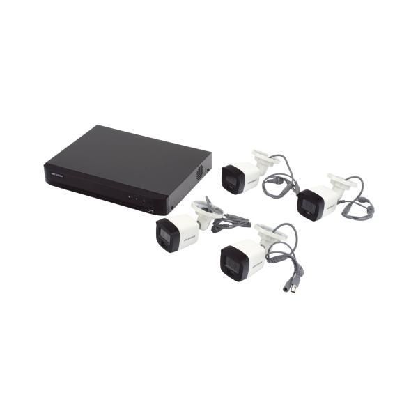 Imagen 1 del producto “Kit TurboHD 3K (5 Megapixel) - DVR 4 Canales, 4 Cámaras bala Dual Light, Micrófono Integrado ”