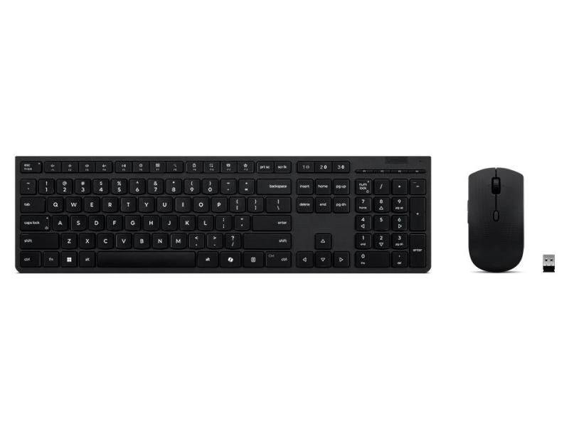 Imagen 1 del producto “Kit teclado y mouse LENOVO 4X31R64337 - Completo, Negro, Recargable ”
