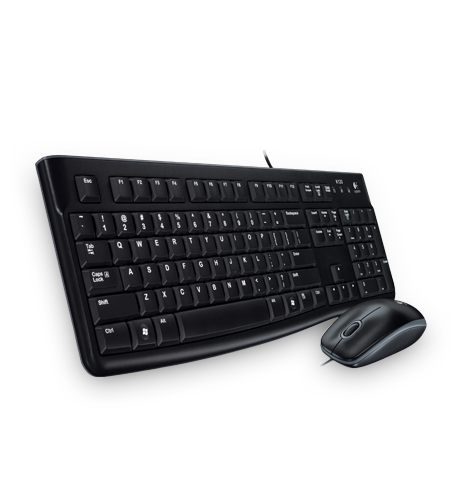 Imagen 1 del producto “Kit de Teclado y Mouse LOGITECH Media Combo MK120 - Estándar, Negro, 1000 DPI ”