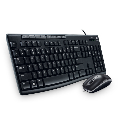 Imagen 1 del producto “Kit de Teclado y Mouse LOGITECH MK200 - Estándar, Negro, 1000 DPI ”