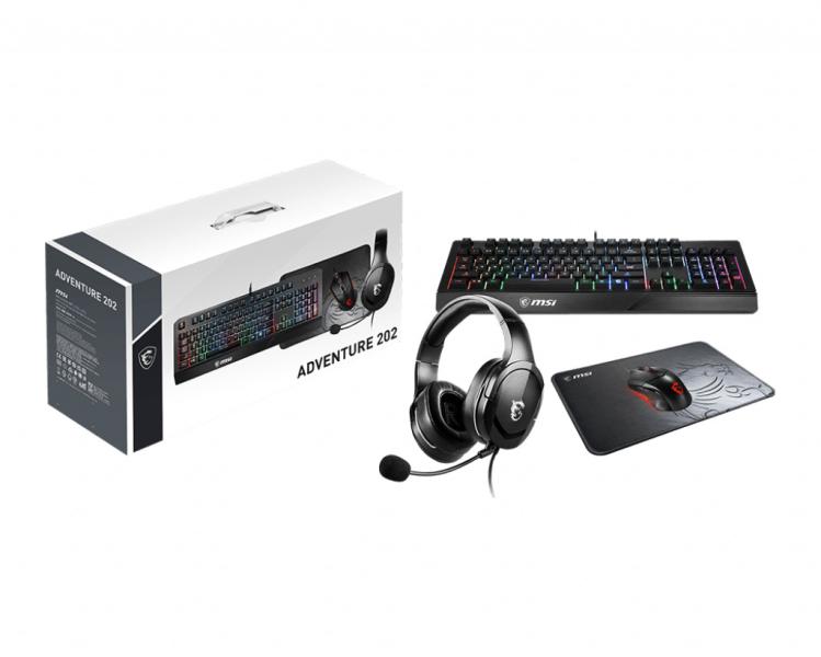 Imagen 1 del producto “Kit Gamer MSI Adventure 202 - Juego, Negro ”