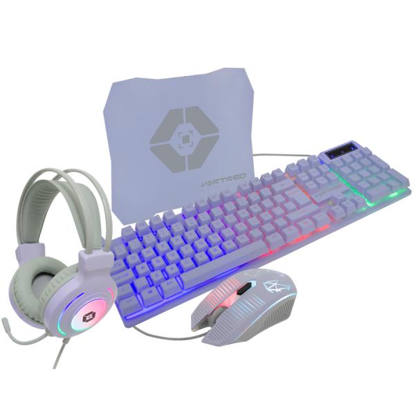 Imagen 1 del producto “Kit Teclado Mouse y Audifonos Gamer Sonido Envolvente 7.1 Berry | VORTRED - ”