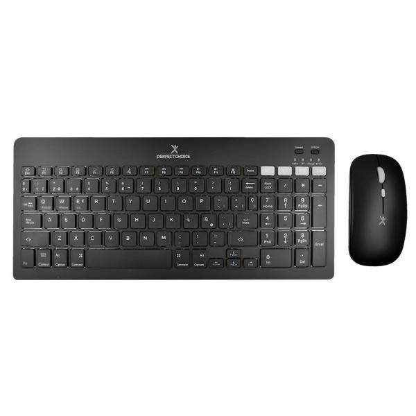 Imagen 1 del producto “Kit Teclado + Mouse Recargable Inalámbrico + BT Zebrary Color Negro | PERFECT CHOICE - ”