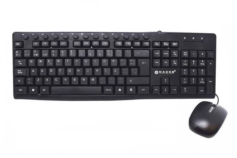 Imagen 1 del producto “Kit de teclado y mouse Naceb Technology - Estándar, Negro ”