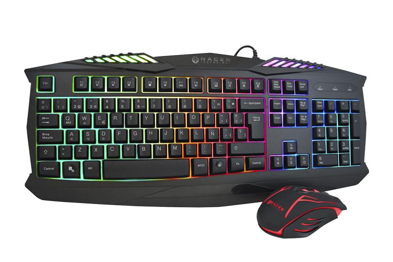 Imagen 1 del producto “Kit de Teclado y Mouse Gaming Naceb Technology NA-617 - USB, Negro ”