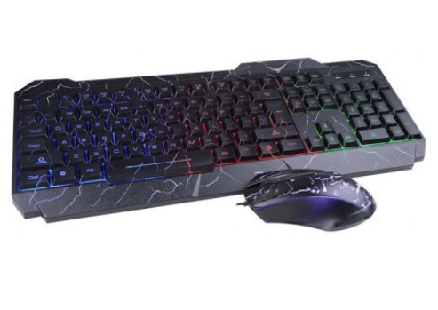 Imagen 1 del producto “Kit de Teclado y Mouse Naceb Technology Raptor - Estándar, Negro ”