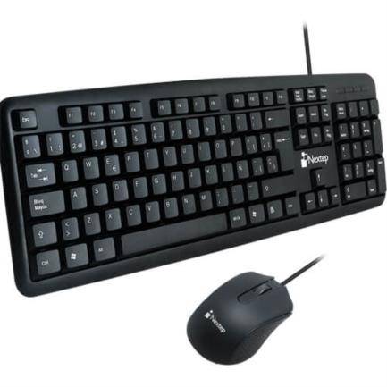 Imagen 1 del producto “Kit de Teclado y Mouse Nextep NE-416  Negro 800 DPI 3 Botones/104 Teclas interfaz USB - ”