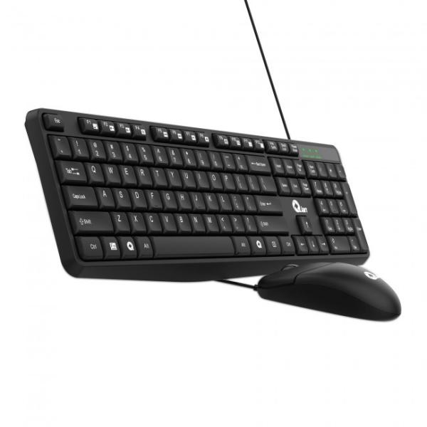 Imagen 1 del producto “QIAN KIT DE TECLADO Y MOUSE ALAMBRICO - TECLADO EXTENDIDO, 106 TECLAS, MOUSE OPTICO HASTA 1000 DPI, MOD. QKX-20603 ”
