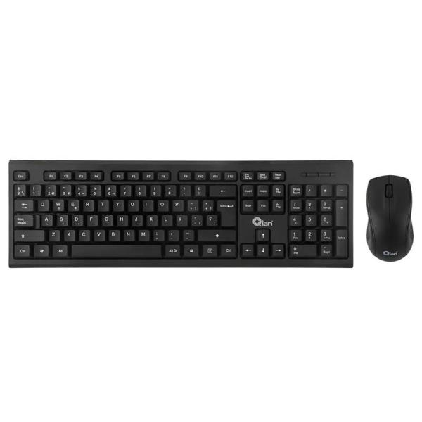 Imagen 1 del producto “Kit de teclado y mouse keymate 2.0 USB QIAN Modelo QKX-WRESP-01-BK - ”