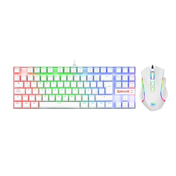 Imagen 1 del producto “Combo  Redragon K552WRGB-BA-SP - Juego, Blanco ”