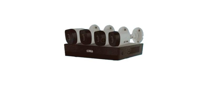 Imagen 1 del producto “SAXXON SUA-KIT/XVR1E04-I/4-B10P-0280B - Kit de 4 Canales HDCVI/ Cámaras B10P de 1MP 720P/ Lente de 2.8mm Con Apertura de Hasta 100° - ”