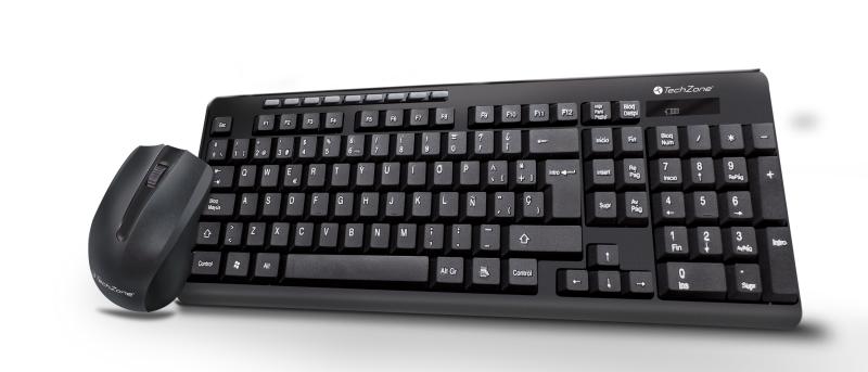 Imagen 1 del producto “Kit Trim TechZone - combo inalámbrico con conexión USB, mouse 1000 DPI's, teclado con 117 teclas tipo QWERTY, 1 año de garantía. ”