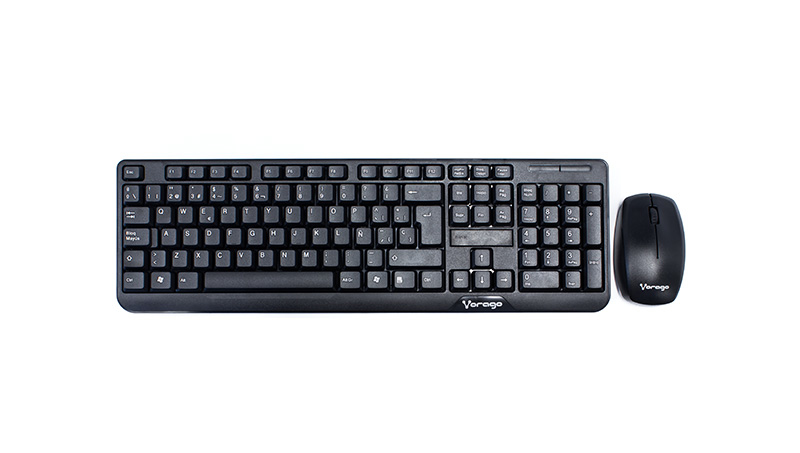 Imagen 1 del producto “KIT TECLADO Y MOUSE VORAGO KM-302 INALAMBRICO NEGRO - ”