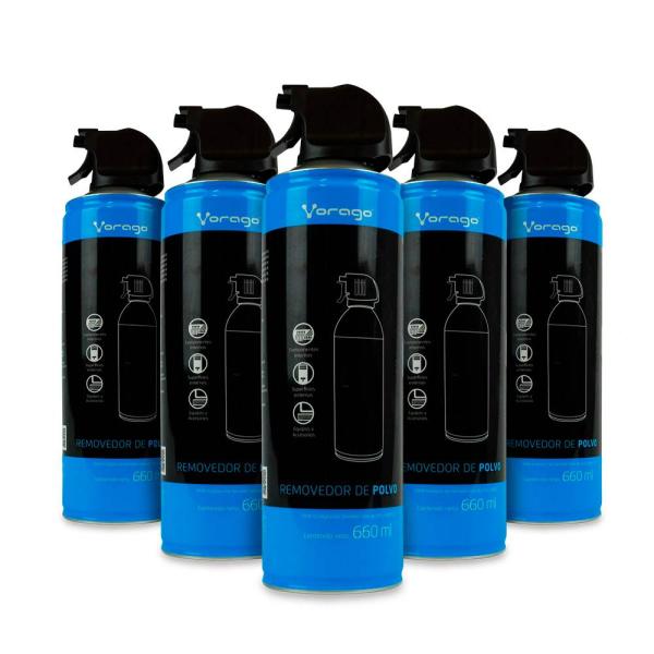 Imagen 1 del producto “PAQUETE 5 PZ AIRE COMPRIMIDO REMOVEDOR DE POLVO CLN-300 VORAGO 660ml BROWN BOX - ”