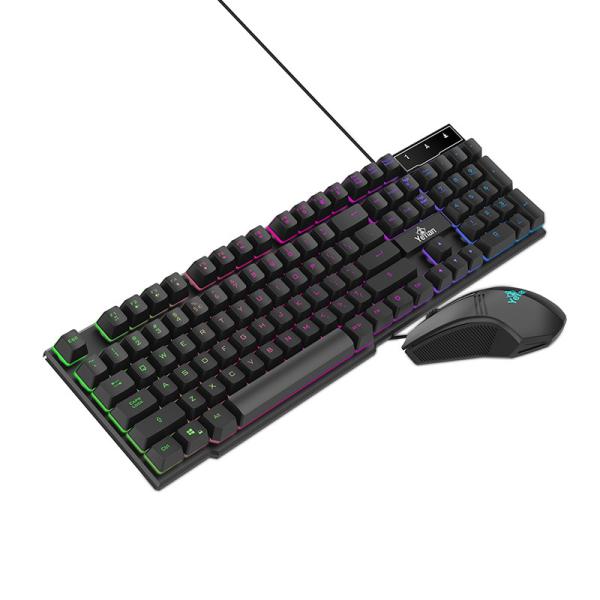 Imagen 1 del producto “YEYIAN KIT DE TECLADO Y MOUSE GAMER PHOENIX SERIE 2000 - TECLADO CON RETROILUMINACION LED, INTERFAZ USB, MOUSE 4 BOTONES HASTS 2000 DPI, YKP-20704 ”