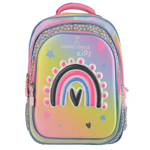 Imagen 1 del producto “Mochila Escolar Arcoíris Para Niñas Múltiples Compartimentos Explorer | PERFECT CHOICE - ”
