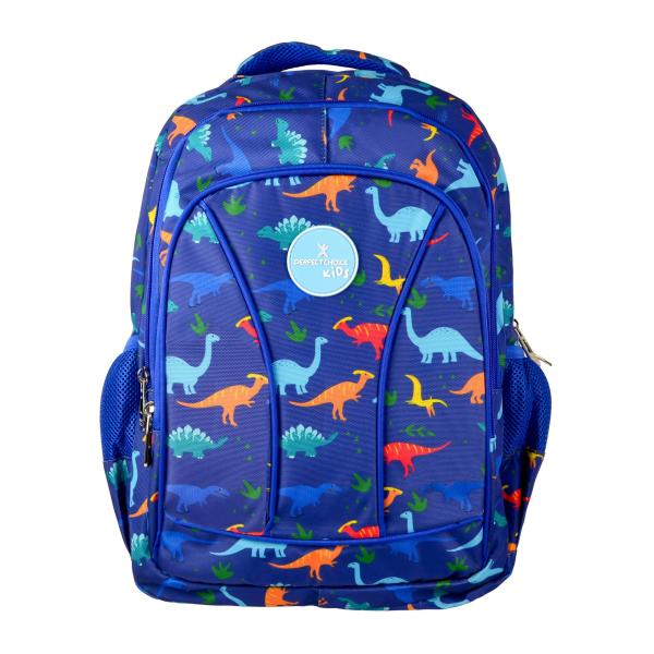 Imagen 1 del producto “PC-085300 Mochila Escolar Infantil Múltiples Compartimentos Modeo Brooklyn Dinosaurios | PERFECT CHOICE - ”