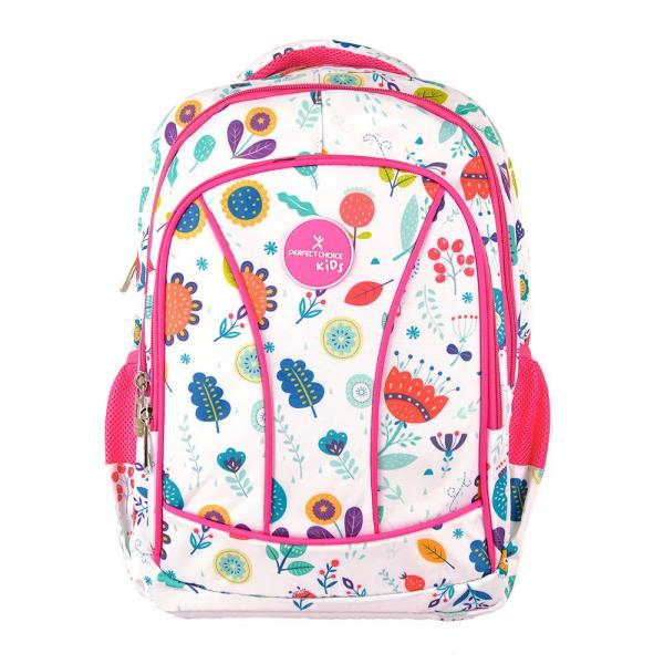 Imagen 1 del producto “PC-085317 Mochila Escolar Infantil Múltiples Compartimentos Modeo Brooklyn Flores | PERFECT CHOICE - ”