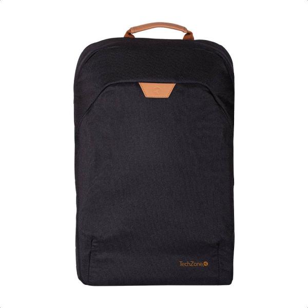 Imagen 1 del producto “Backpack  ECO HERO Techzone de 15.6 - 2 compartimientos, 1 acolchado para laptop, color negro, GARANTIA LIMITADA DE POR VIDA. ”