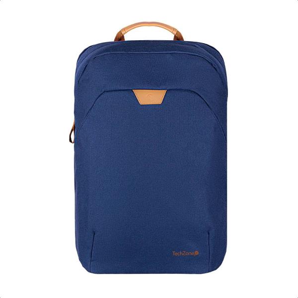 Imagen 1 del producto “Backpack  ECO HERO Techzone de 15.6 - 2 compartimientos, 1 acolchado para laptop, color Azul, GARANTIA LIMITADA DE POR VIDA. ”