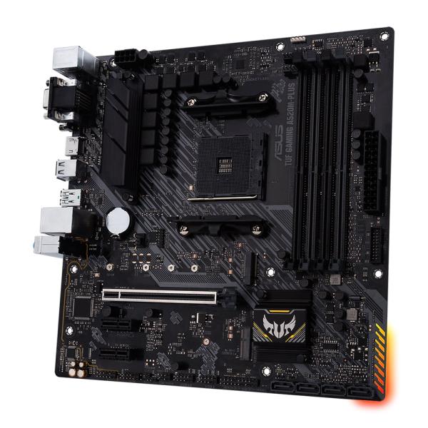 Imagen 1 del producto “Tarjeta Madre ASUS TUF GAMING A520M-PLUS WIFI micro ATX - AMD, Ryzen AM4, , M.2, DisplayPort, HDMI, D-Sub, puertos USB 3.2 Gen 1, SATA 6 Gbps y Aura Sync ”