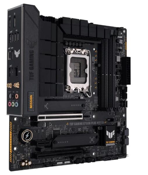 Imagen 1 del producto “Tarjeta Madre ASUS TUF GAMING B760M-PLUS WIFI D4 - mAtx, Intel, LGA 1700, Intel®14a, 13a y 12a gen, PCIe 5.0, DDR5, Wi-Fi 6, USB 3.2 Gen 2x2 Type-C® y puerto fr ”