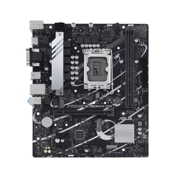 Imagen 1 del producto “Tarjeta Madre ASUS PRIME B760M-A AX D4 - Matx, Intel, LGA 1700, Intel® de 13a y de 12a gen, PCIe 4.0, DDR4, M.2, Wi-Fi 6, DisplayPort, Dual HDMI®, SATA 6 Gbp ”